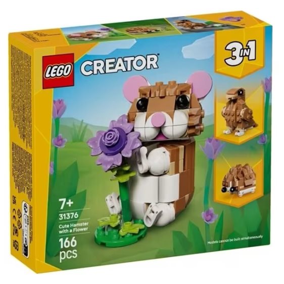 LEGO Creator 3in1 Cute Hamster With a Flower Χάμστερ με Λουλούδι 31376
