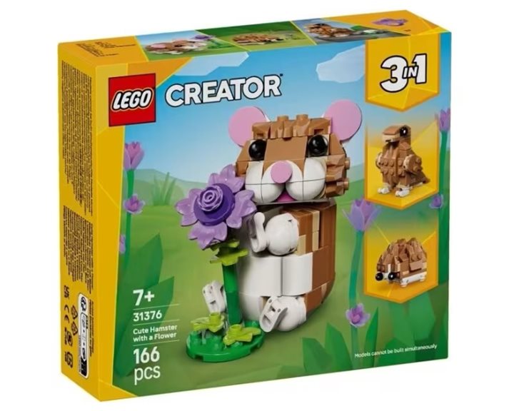 LEGO Creator 3in1 Cute Hamster With a Flower Χάμστερ με Λουλούδι 31376