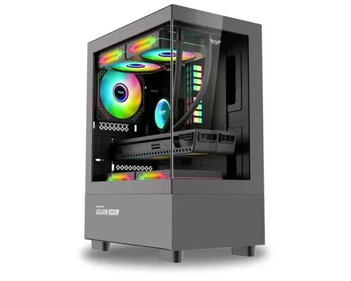 ARMAGGEDDON MICRO ATX GAMING PC CASE AQUARON DUPLEX BLACK