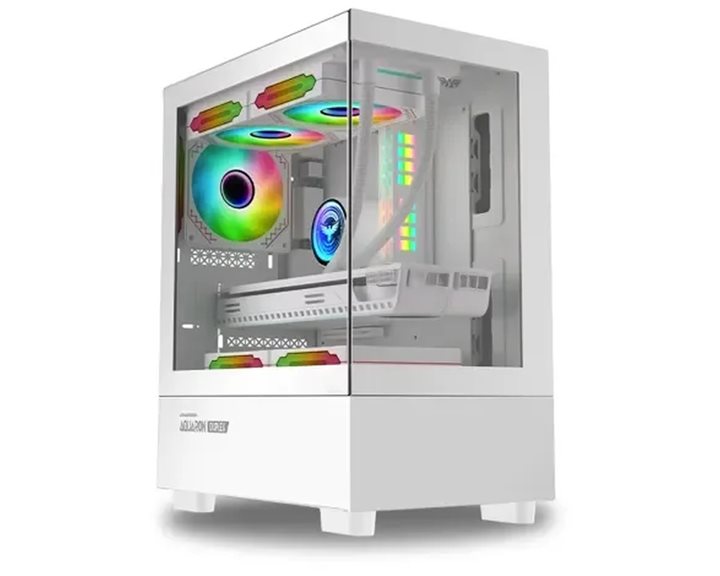 ARMAGGEDDON MICRO ATX GAMING PC CASE AQUARON DUPLEX WHITE