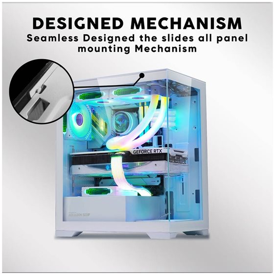 ARMAGGEDDON FULL ATX TRANSPARENT FISH TANK GAMING CASE AQUARON PRO WHITE