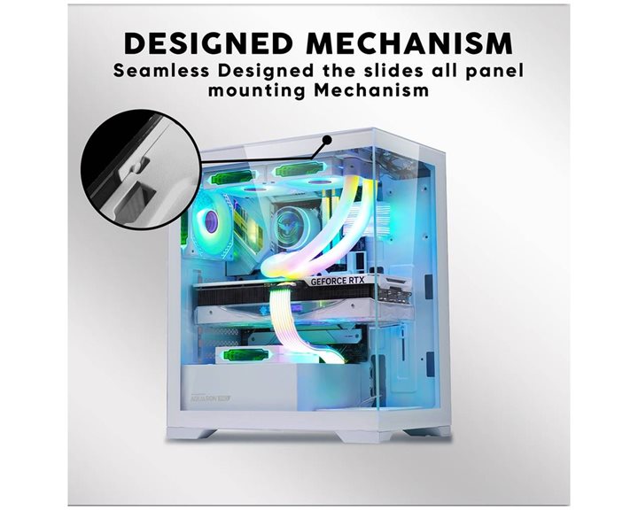 ARMAGGEDDON FULL ATX TRANSPARENT FISH TANK GAMING CASE AQUARON PRO WHITE