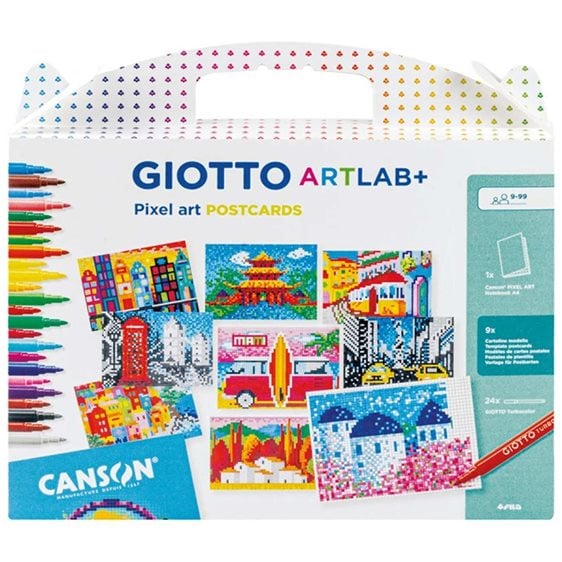 Σετ Δημιουργίας Giotto Art Lab Pixel Art Maxi Postcards