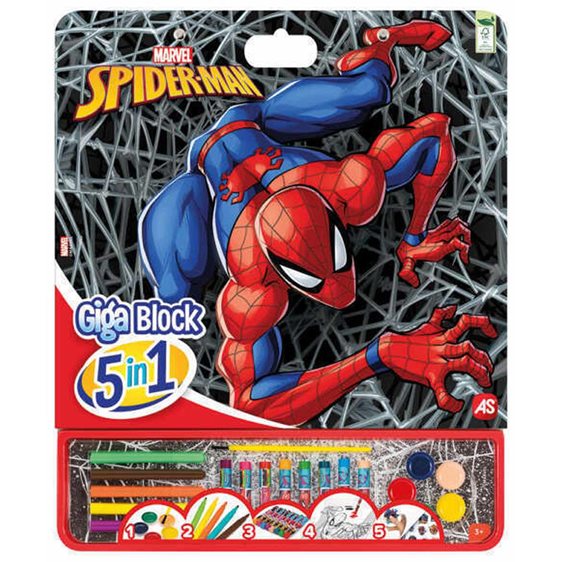 ΣΕΤ ΖΩΓΡΑΦΙΚΗΣ MARVEL GIGA BLOCK 5 IN 1   -SPIDERMAN