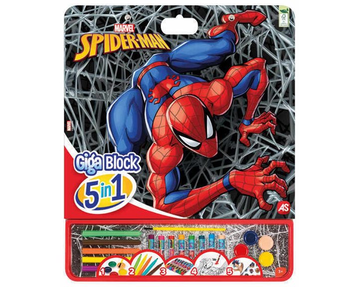 ΣΕΤ ΖΩΓΡΑΦΙΚΗΣ MARVEL GIGA BLOCK 5 IN 1   -SPIDERMAN
