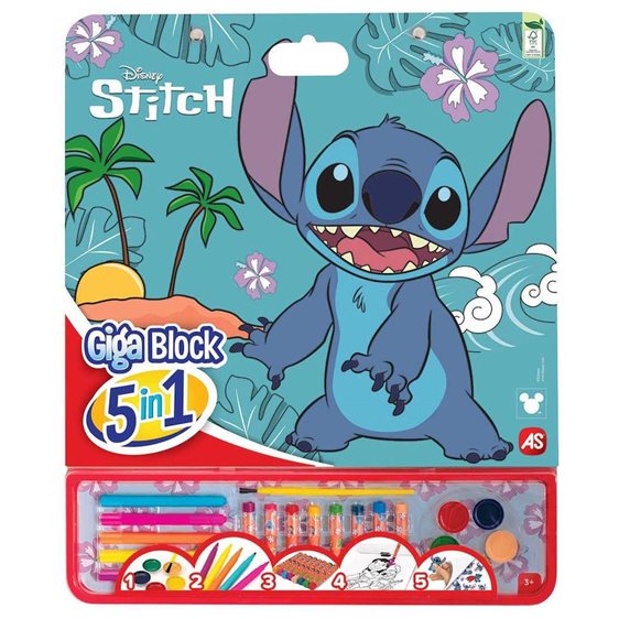 ΣΕΤ ΖΩΓΡΑΦΙΚΗΣ GIGA BLOCK 5 IN 1 - DISNEY STITCH