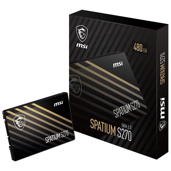 MSI SSD SPATIUM S270 SATA 2.5" 480GB S78-440E350-P83, SATA3, READ 500MB/s, WRITE 450MB/s, 5YW.