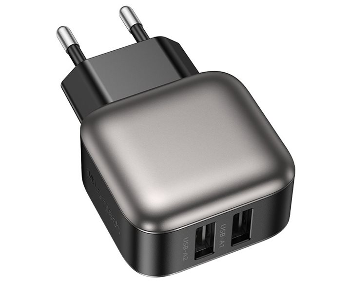 LAMTECH DUAL USB PORTABLE CHARGER 12W GREY