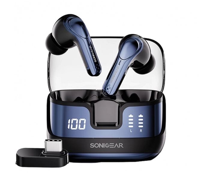 SONICGEAR DUAL MODE 2.4G/BT5.4 SUPERIOR 4MICS ANC/ENC EARPUMP XP2 OBSIDIAN