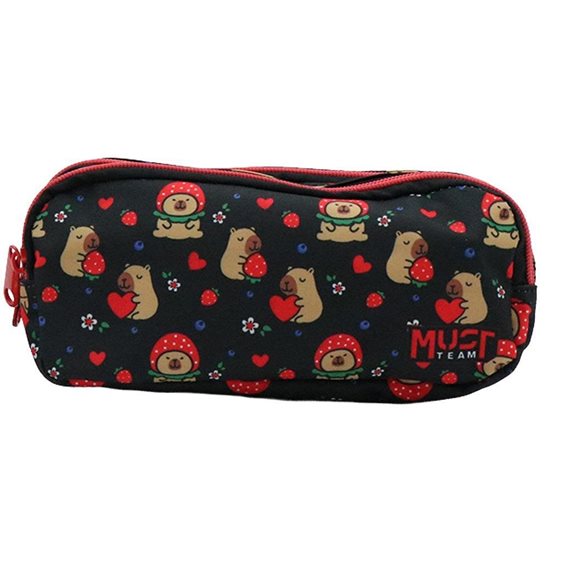Κασετίνα Must Team 2 Φερμουάρ 21x6x9cm Capybara 000587173