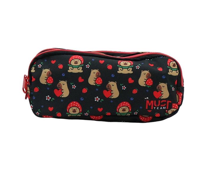 Κασετίνα Must Team 2 Φερμουάρ 21x6x9cm Capybara 000587173