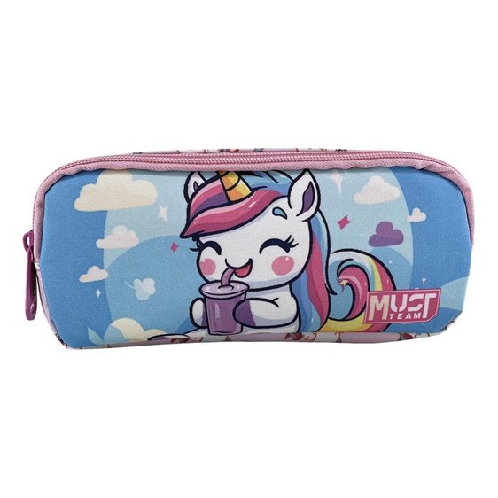 Κασετίνα Must Team 2 Φερμουάρ 21x6x9cm Cute Unicorn 000587564