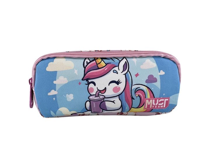 Κασετίνα Must Team 2 Φερμουάρ 21x6x9cm Cute Unicorn 000587564