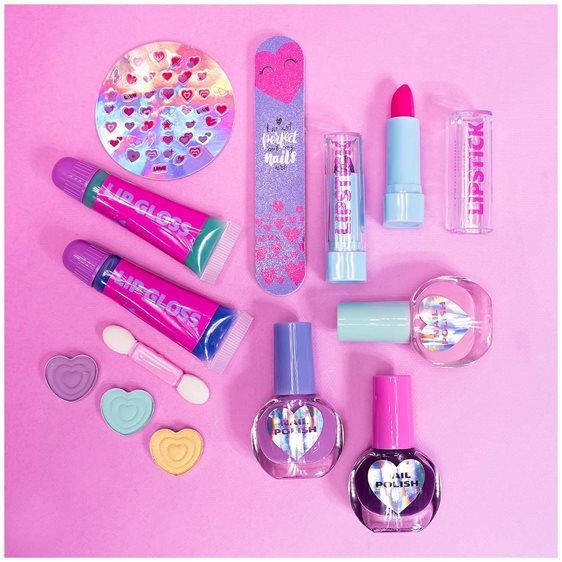 As company Happi Hobbi Θήκη Ομορφιάς Sparkle Love Με 30 Αξεσουάρ Για 6+ 1081-60021