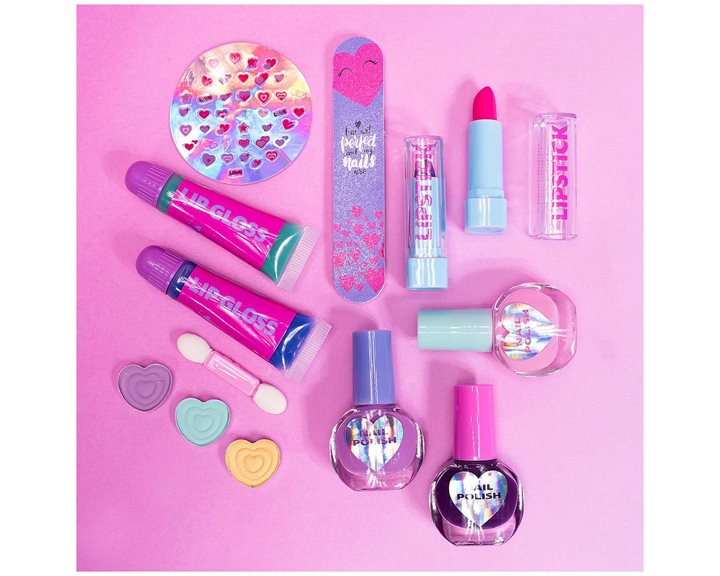 As company Happi Hobbi Θήκη Ομορφιάς Sparkle Love Με 30 Αξεσουάρ Για 6+ 1081-60021