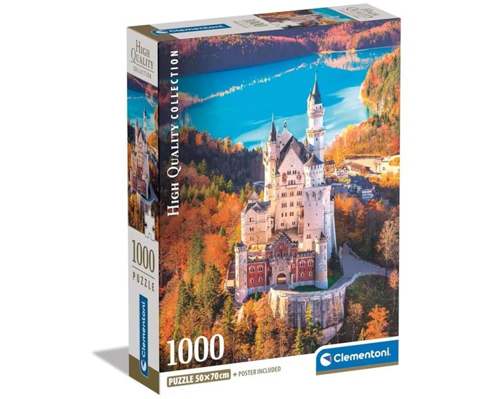 Clementoni Παζλ 1000 Τμχ Και Αφίσα Neuschwanstein 1220-39909