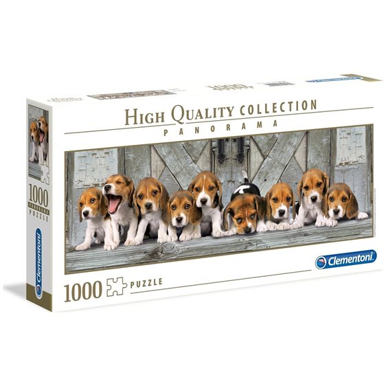 Clementoni Παζλ Panorama Quality Collection Σκυλάκια Beagles 1000 Τμχ 1220-39435