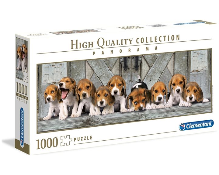 Clementoni Παζλ Panorama Quality Collection Σκυλάκια Beagles 1000 Τμχ 1220-39435