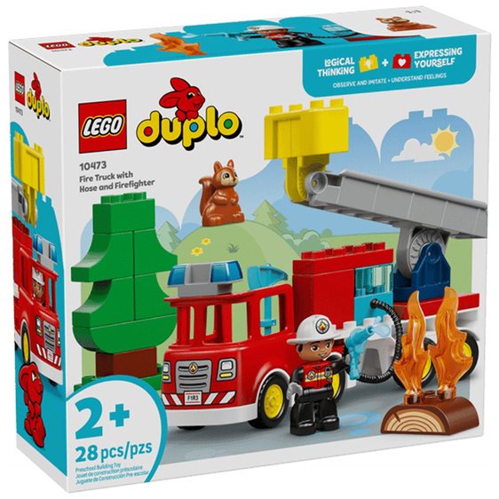 LEGO Duplo Fire Truck With Hose And Firefighter 10473