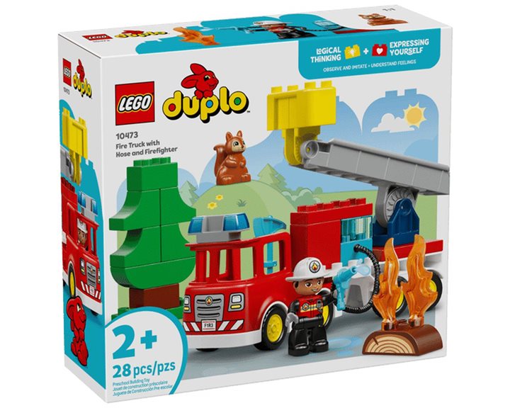 LEGO Duplo Fire Truck With Hose And Firefighter 10473