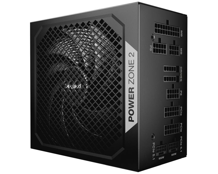 BEQUIET PSU POWER ZONE 2 1200W BP030EU, PLATINUM CERTIFIED, MODULAR CABLES, PURE WINGS 3 14CM SILENT FAN, 10YW.
