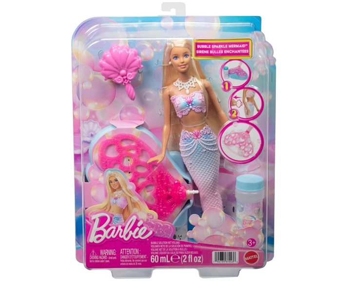Mattel Barbie Γοργόνα με Φούσκες JLW56
