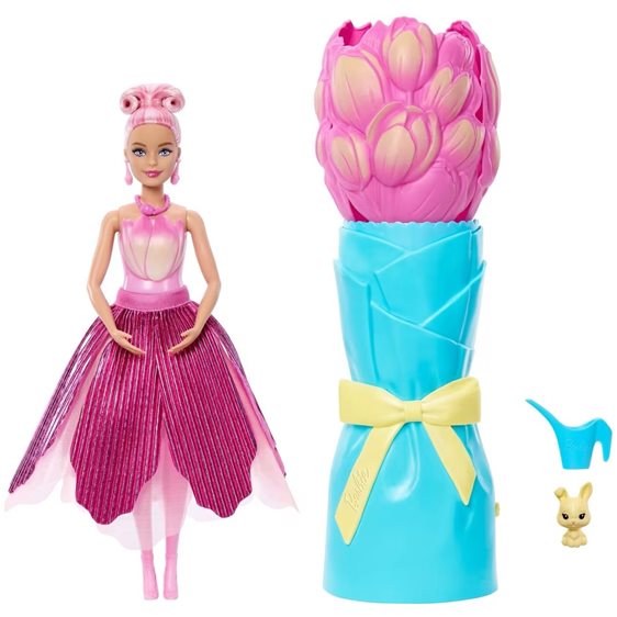 Mattel Barbie Petal Pop - Ροζ Τουλίπα JMF57