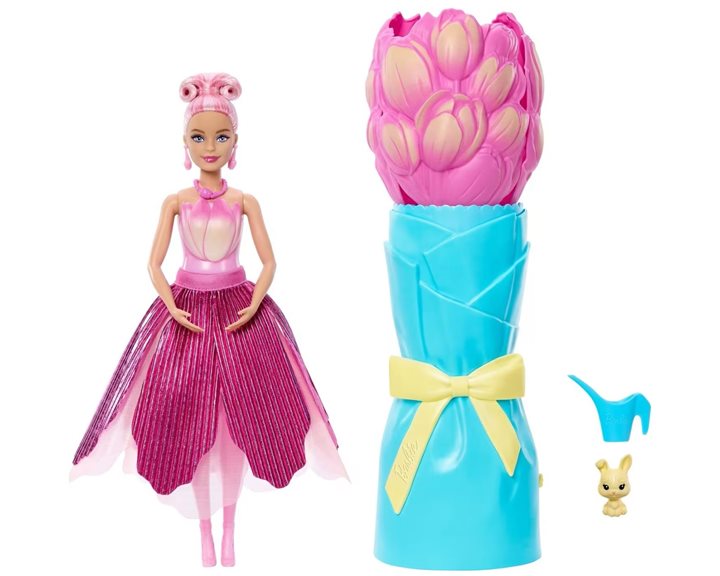 Mattel Barbie Petal Pop - Ροζ Τουλίπα JMF57