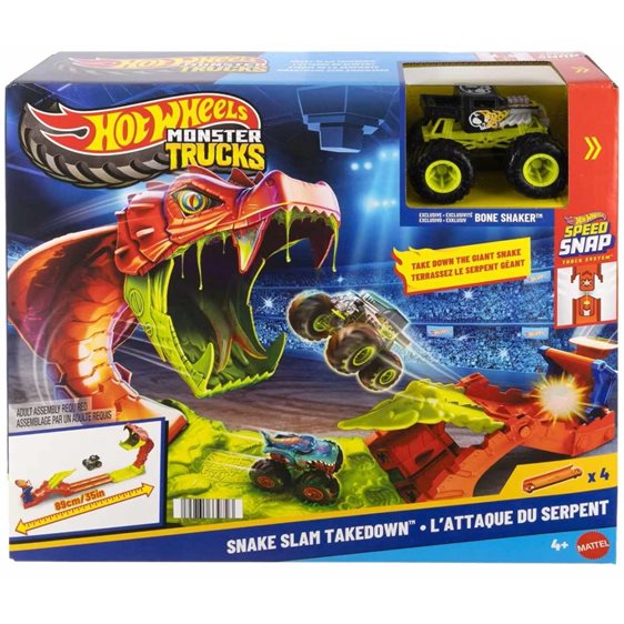Mattel Hot Wheels Monster Trucks Πίστα - Έπιθεση Φιδιού JJN44