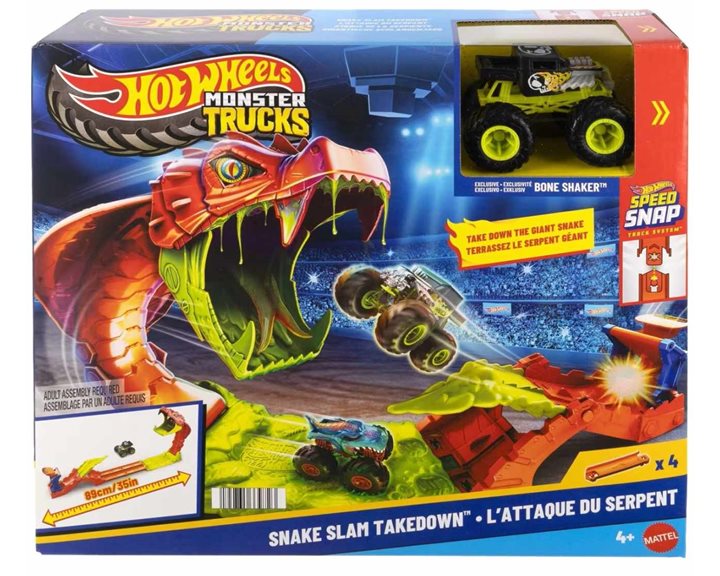 Mattel Hot Wheels Monster Trucks Πίστα - Έπιθεση Φιδιού JJN44