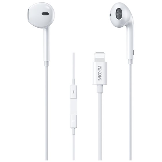 Ακουστικά Lightning WK ΥΒ09 Plug & Play Λευκό