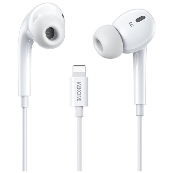 Ακουστικά Lightning Plug & Play WK ΥΒ10 Λευκό