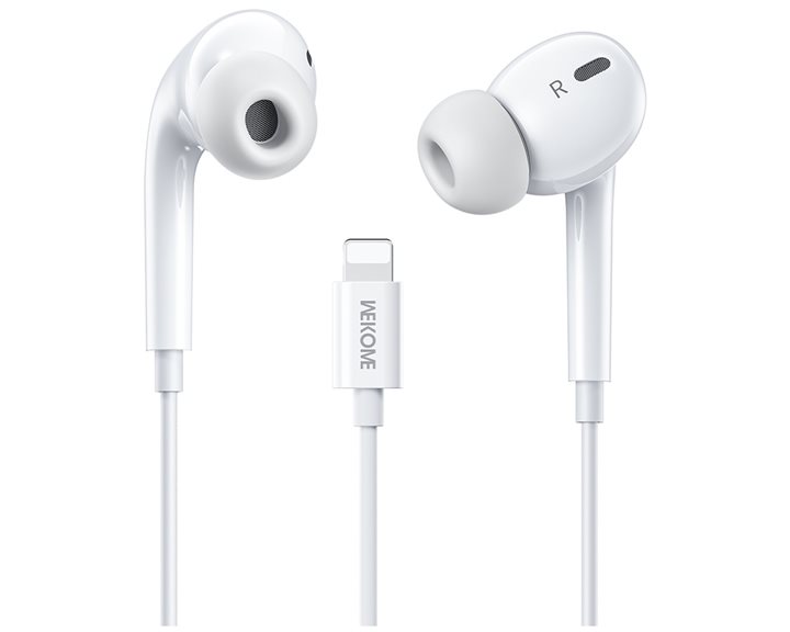 Ακουστικά Lightning Plug & Play WK ΥΒ10 Λευκό