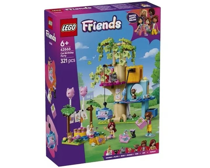 LEGO Friends Cat Birthday Party & Tree House 42666