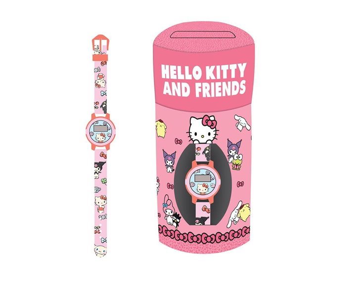 Ρολόι Σε Μεταλλικό Κουτί Hello Kitty & Friends 000490251