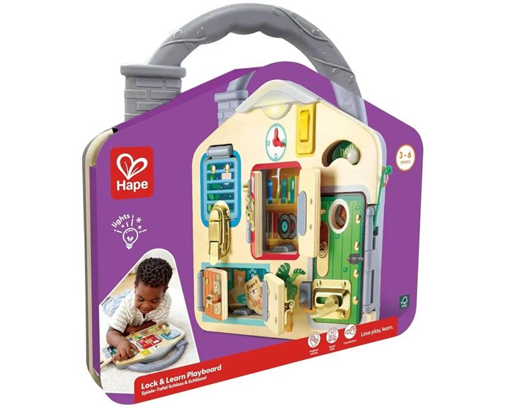 Hape Lock And Learn Playboard Ξύλινο Παιχνίδι 0401.E1111K