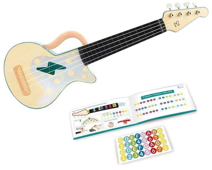 Hape Early Melodies Ξύλινη Κιθάρα Ukulele Rock N Roll E0626
