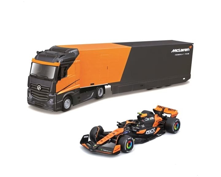 Bburago - Mercedes Racing Hauler McLaren MCL38 #4 Norris 1:43 18/38401