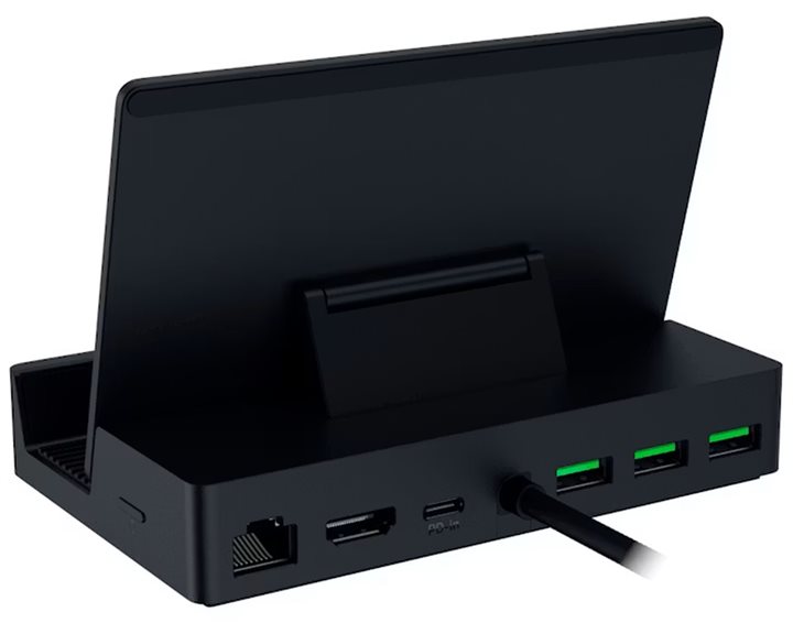 Razer Handheld Dock Chroma - Steam Deck, Switch 2, Smartphones, Tablets - USB C/USB A/HDMI/GbE/100W