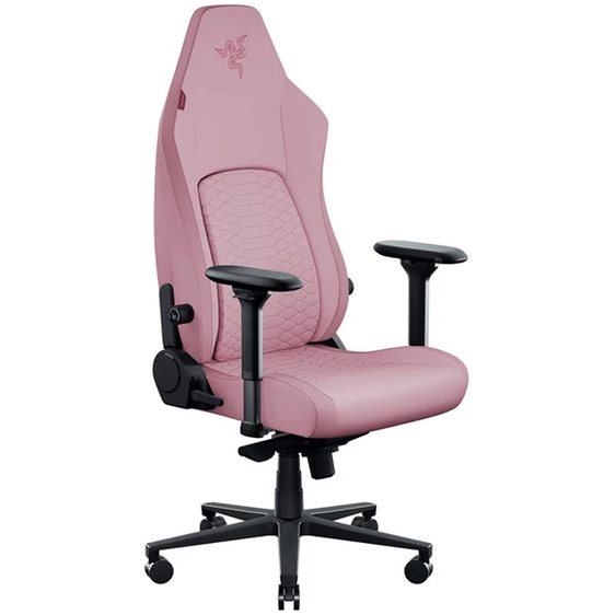 Razer Iskur V2 NewGen Quartz - Lumbar Support - Leather with CoolTouch - Steel Frame - 136 kg