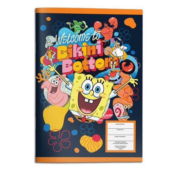 Τετράδιο Καρφίτσα 17χ25 40φ Spongebob 000483173
