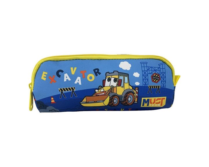 Κασετίνα Must Team 2 Φερμουάρ 21x6x9cm Εκσκαφέας 000587645