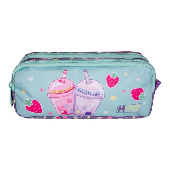 Κασετίνα Must Team 2 Φερμουάρ 21x6x9cm Bubble Tea 000587598