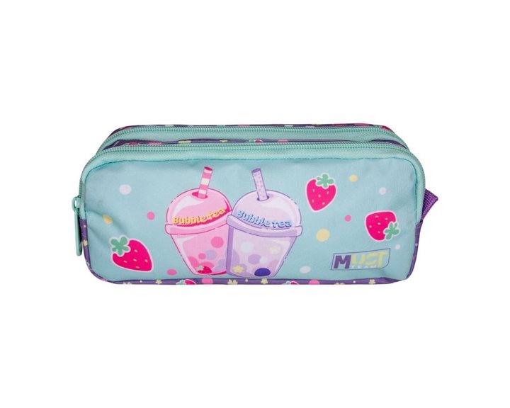 Κασετίνα Must Team 2 Φερμουάρ 21x6x9cm Bubble Tea 000587598
