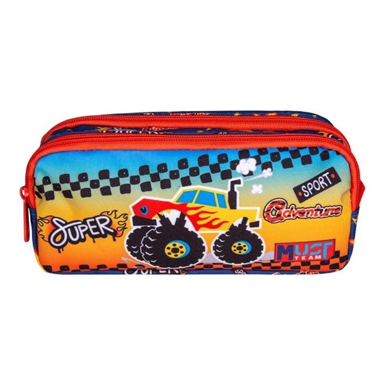 Κασετίνα Must Team Energy 2 Φερμουάρ 21x6x9cm Monster Car 000587446