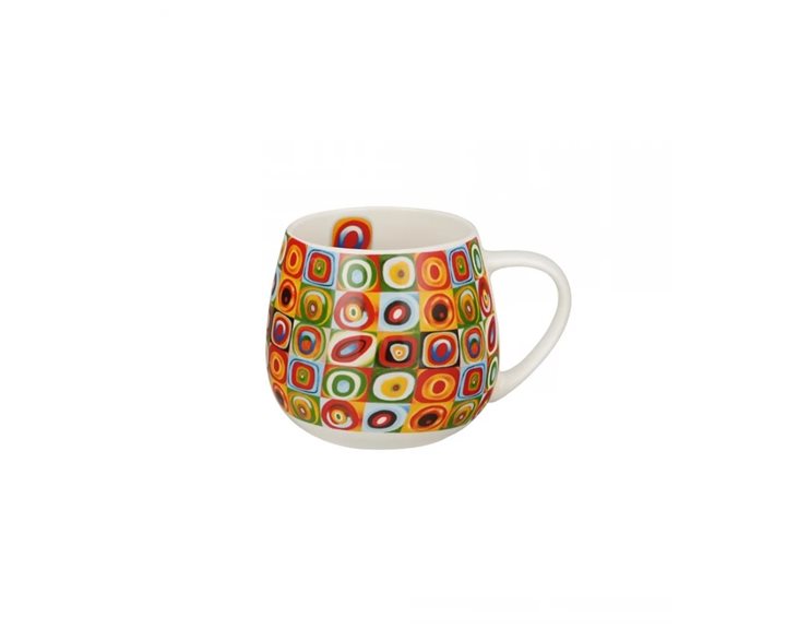Πορσελάνινη κούπα Barrel 430ml Squares with Circles Wassilly Kandinsky