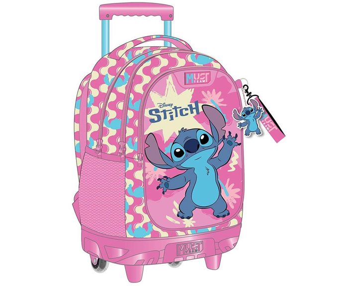 Τσάντα Τρόλεϊ Must Team 34x20x44cm 3 Θήκες Stitch Pink 000565972