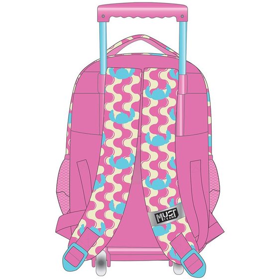Τσάντα Τρόλεϊ Must Team 34x20x44cm 3 Θήκες Stitch Pink 000565972