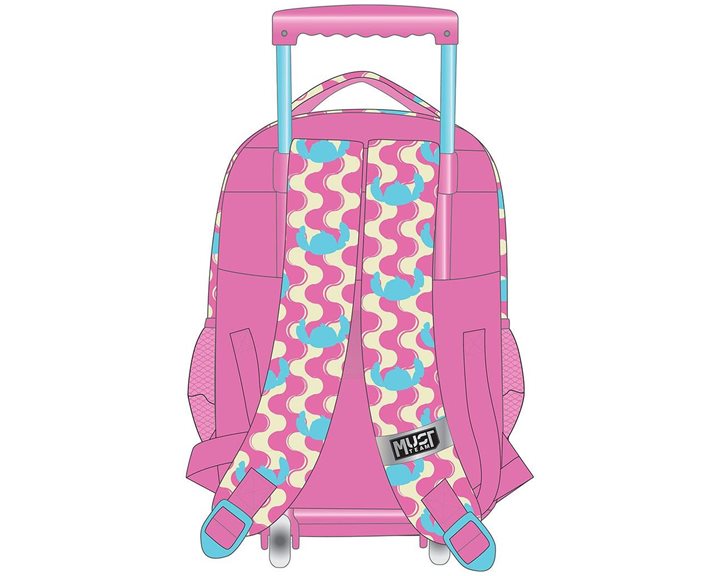 Τσάντα Τρόλεϊ Must Team 34x20x44cm 3 Θήκες Stitch Pink 000565972