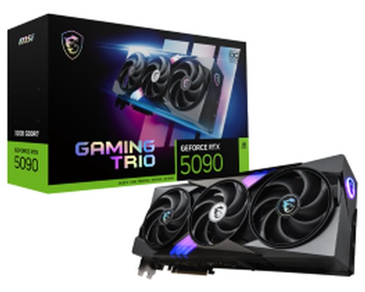 MSI VGA PCI-E NVIDIA GF RTX 5090 32G GAMING TRIO OC, 32GB/512BIT, GDDR7, HDMI/3xDP, TRIPLE FAN, 3 SLOT FANSINK, 3YW.
